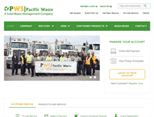 Tablet Screenshot of pacificwastesystems.com